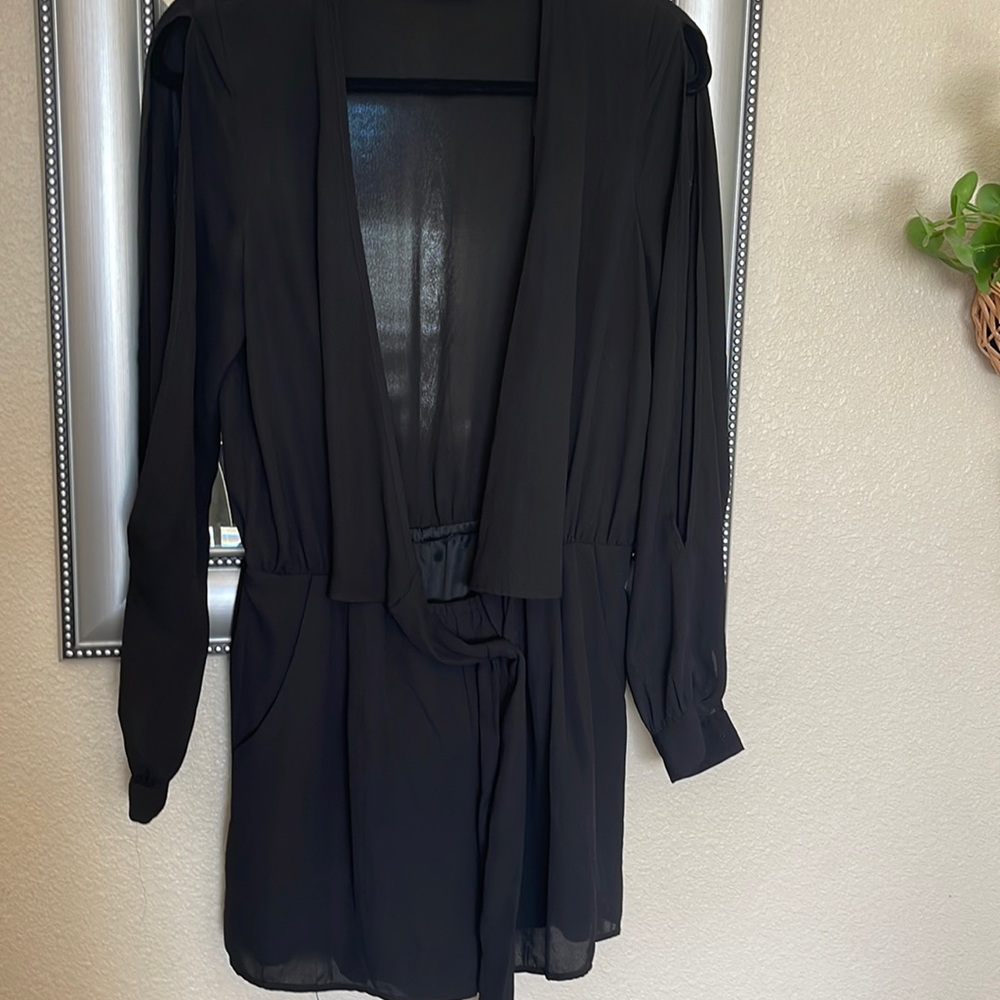 Black long sleeve romper Stella